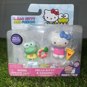 Hello Kitty and keroppi figures